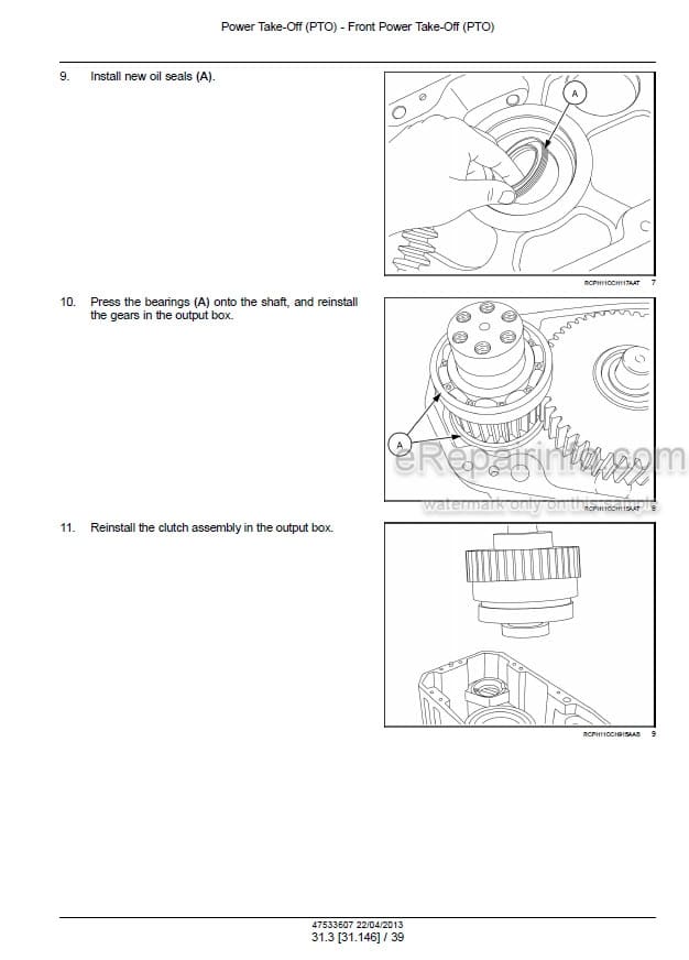 Photo 1 - New Holland T8.275 T8.300 T8.330 T8.360 T8.390 Service Manual Tractor 47533607