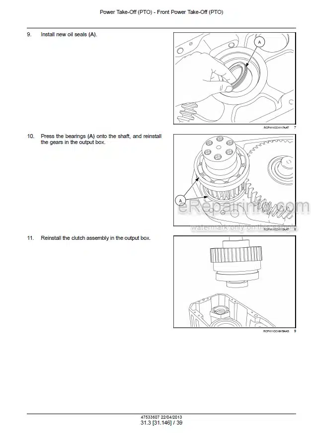 Photo 1 - New Holland T8.275 T8.300 T8.330 T8.360 T8.390 Service Manual Tractor 47533607