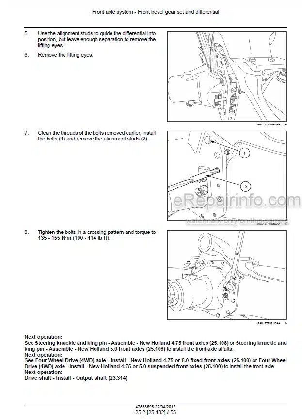 Photo 1 - New Holland T8.275 T8.300 T8.330 T8.360 T8.390 T8.420 CVT Service Manual Tractor 47533595