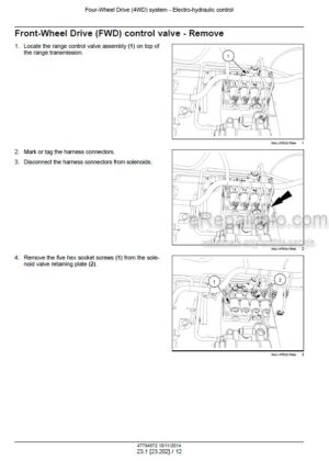 Photo 7 - New Holland TC54 TC56 AL59 Repair Manual Combine 604.64.961.00