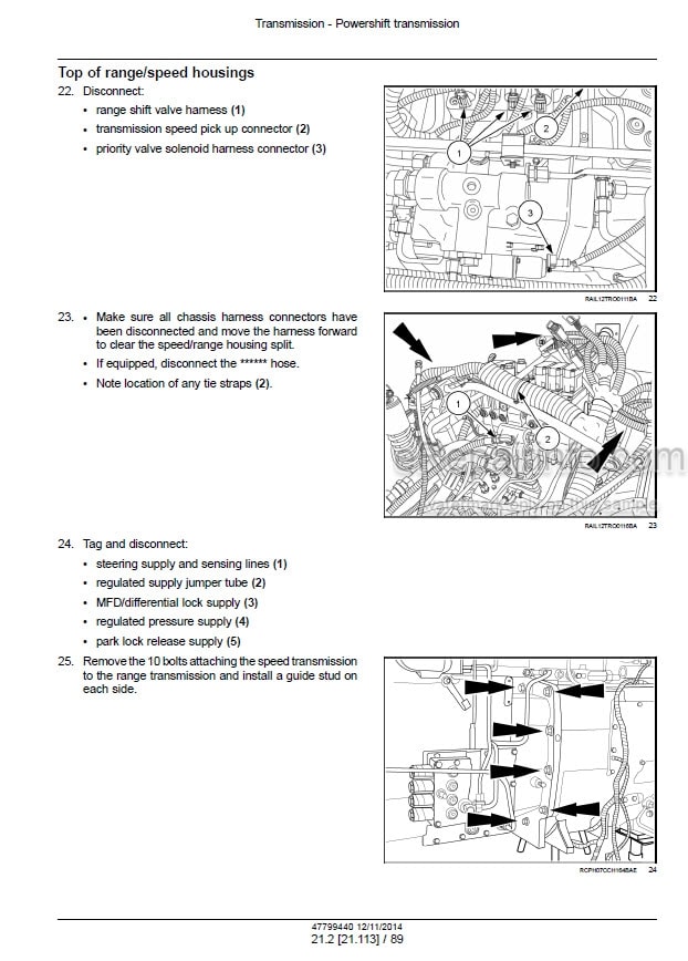 Photo 1 - New Holland T8.320 T8.350 T8.380 T8.410 Service Manual Tractor 47799440