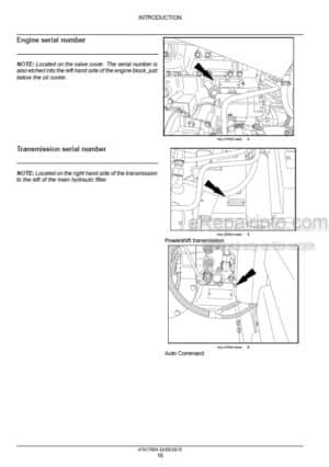 Photo 7 - New Holland TL75E TL85E TL95E Service Manual Tractor 47543025