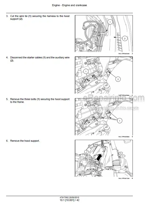 Photo 1 - New Holland T8.320 T8.350 T8.380 T8.410 T8.435 and T8.380 T8.410 T8.435 SmartTrax Service Manual Tractor 47917992