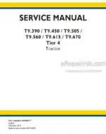 Photo 4 - New Holland T9.390 T9.450 T9.505 T9.560 T9.615 T9.670 Tier 4 Service Manual Tractor 47488217