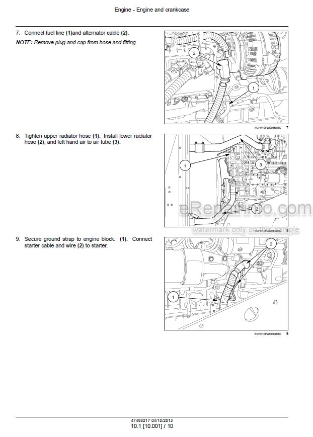 Photo 1 - New Holland T9.390 T9.450 T9.505 T9.560 T9.615 T9.670 Tier 4 Service Manual Tractor 47488217