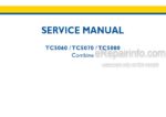 Photo 4 - New Holland TC5060 TC5070 TC5080 Service Manual Combine