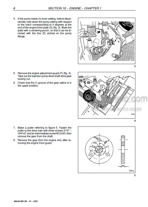 Photo 1 - New Holland TC54 TC56 AL59 Repair Manual Combine 604.64.961.00