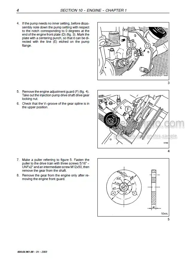 Photo 1 - New Holland TC54 TC56 AL59 Repair Manual Combine 604.64.961.00