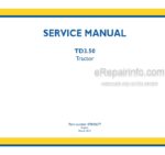 Photo 5 - New Holland TD3.50 Service Manual Tractor 47840677