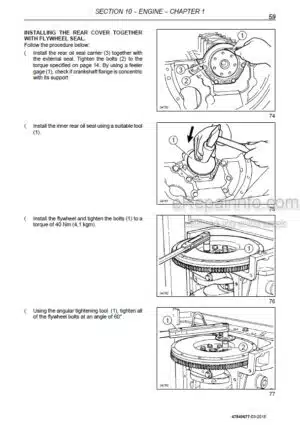 Photo 4 - New Holland TD3.50 Service Manual Tractor 47840677