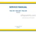 Photo 4 - New Holland TD4.70F TD4.80F TD4.90F Service Manual Tractor 47913129