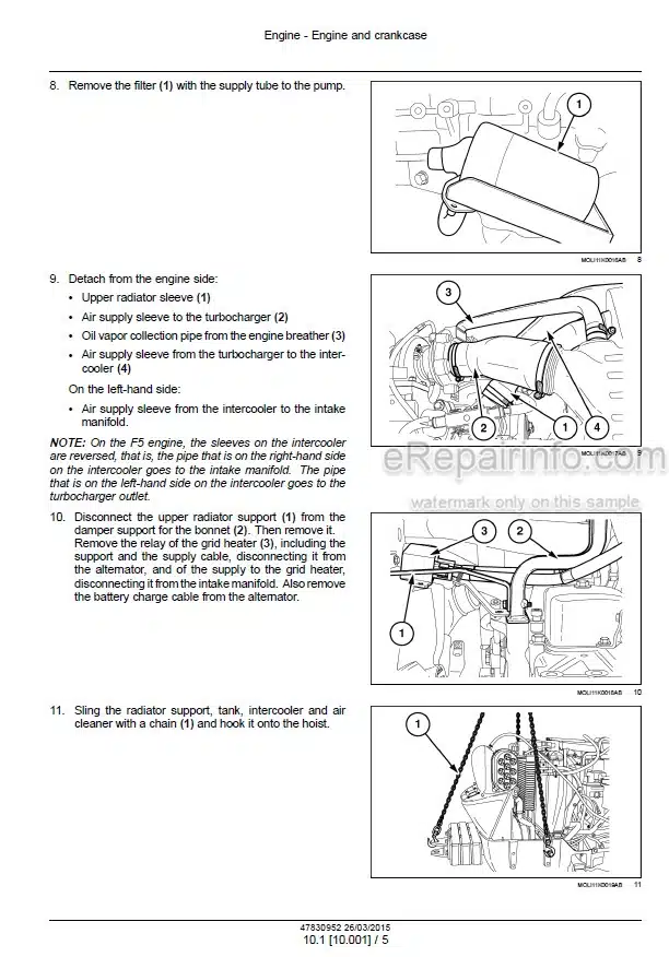 Photo 1 - New Holland TK4020F TK4020V TK4030 TK4030F TK4030V TK4040 TK4040M TK4050 TK4050M TK4060 Service Manual Tractor 47830952