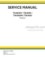 Photo 4 - New Holland TK4030V TK4050 TK4050M TK4060 Service Manual Tractor 47830956