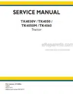 Photo 4 - New Holland TK4030V TK4050 TK4050M TK4060 Service Manual Tractor 47830956