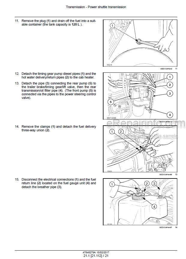Photo 1 - New Holland TL75 TL85 TL95 Power Shuttle Service Manual Tractor 47848279A