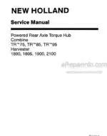 Photo 4 - New Holland TR75 TR85 TR95 1890 1890 1895 1900 2100 2100 Service Manual Powered Rear Axle Torque Hub Combine Harvester 40486402