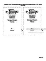 Photo 4 - New Holland TR96 TR97 TR98 Repair Manual Combine 40009630