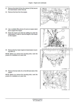Photo 8 - New Holland TC54 TC56 AL59 Repair Manual Combine 604.64.961.00