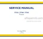 Photo 4 - New Holland TT35 TT40 TT45 Service Manual Tractor 47899736