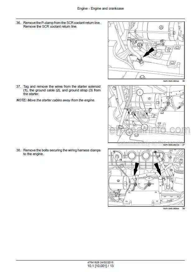 Photo 1 - New Holland W130C W170C Service Manual Wheel Loader 47841828