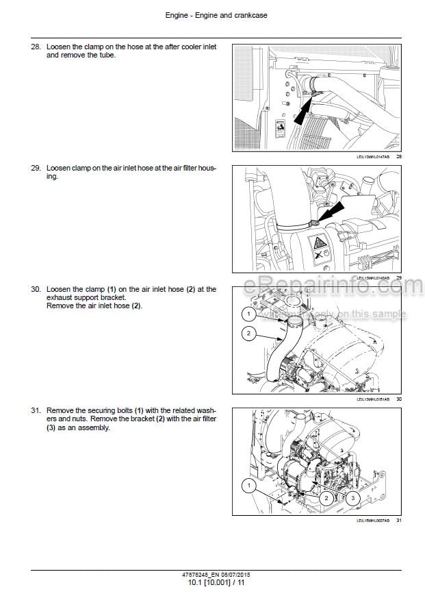 Photo 1 - New Holland W170C Service Manual Wheel Loader 47878248