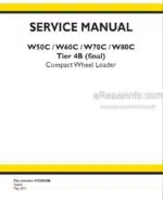 Photo 4 - New Holland W50C W60C W70C W80C Tier 4B Final Service Manual Compact Wheel Loader 47829080B