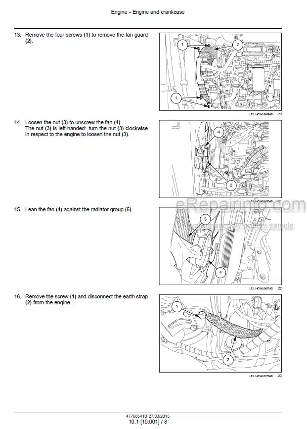 Photo 1 - New Holland W50C W60C W70C W80C Tier 4 Service Manual Compact Wheel Loader 47768541B