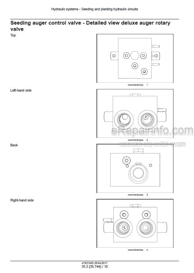Photo 1 - Flexi Coil 3560 4460 4660 5560 5860 7660 9560 Service Manual Air Cart 47827465