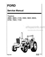 Photo 4 - Ford 2600 3600 4100 4600 5600 6600 6700 7600 7700 Service Manual Tractor 40231090