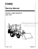 Photo 4 - Ford 550 555 Service Manual Tractor Loader Backhoe 40055020