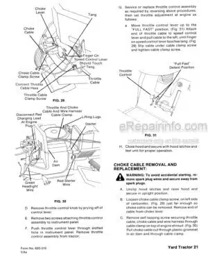 Photo 4 - Ford YT12.5 YT14 YT16 YT16H YT18 Service Manual Yard Tractor 40215110