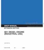 Photo 4 - Mitsubishi 6D14 6D14-T 6D15 6D15-T 6D16 6D16-T Service Manual Diesel Engine 97821-02021NA