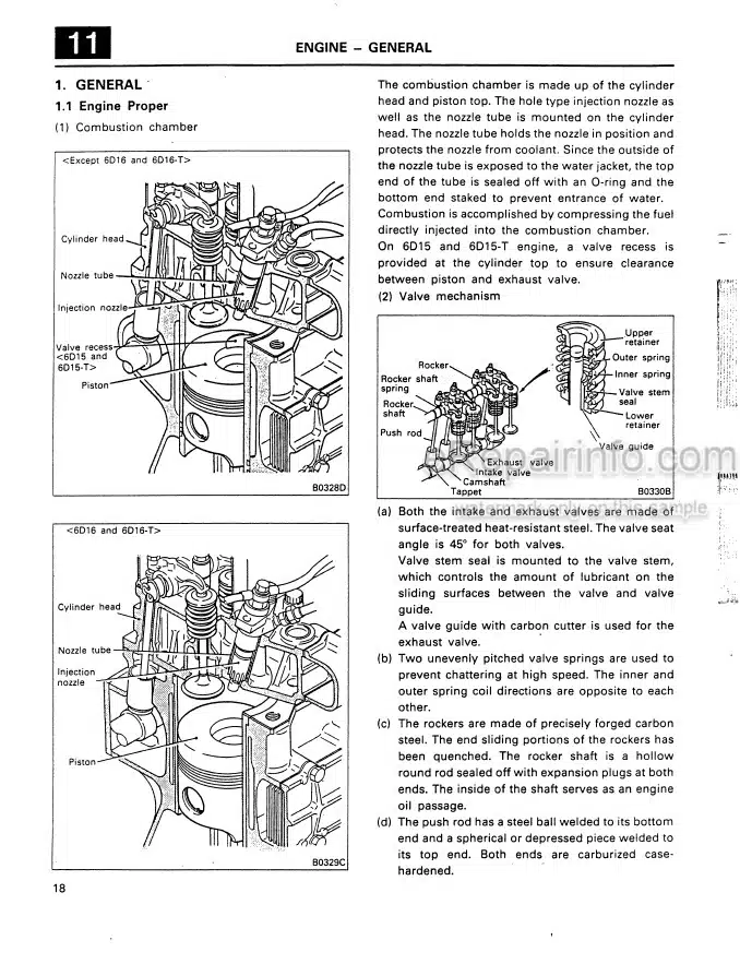 Photo 1 - Mitsubishi 6D14 6D14-T 6D15 6D15-T 6D16 6D16-T Service Manual Diesel Engine 97821-02021NA