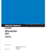 Photo 4 - Mitsubishi 6D14 6D14-T 6D15 6D15-T 6D16 6D16-T Service Manual Diesel Engine 97821-02022NA