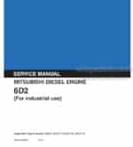 Photo 4 - Mitsubishi 6D24 6D24-T 6D24-TC 6D25-TL Service Manual Diesel Engine 97841-020020-00