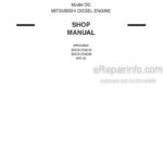 Photo 4 - Mitsubishi 8DC8 8DC9 Shop Manual Diesel Engine