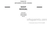 Photo 4 - Mitsubishi 8DC8 8DC9 Shop Manual Diesel Engine