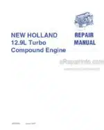 Photo 4 - New Holland 12.9L F3CE0684AE001 F3CE0684BE003 Turbo Compound Repair Manual Engine 87737594