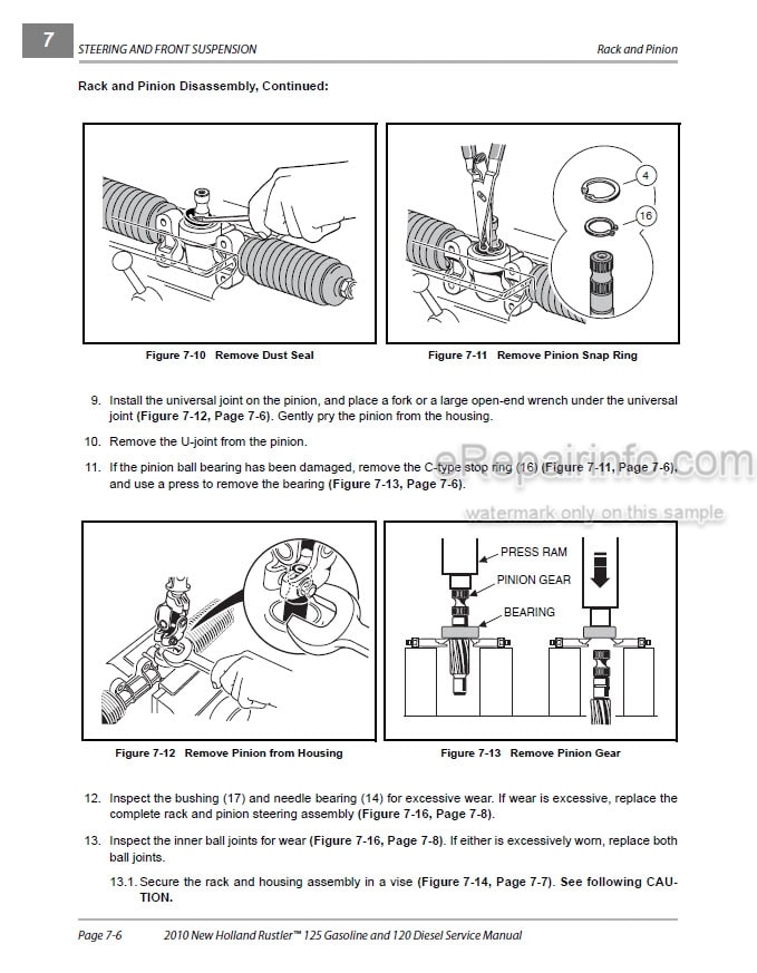 Photo 1 - New Holland 120 125 Rustler Service Manual Vehicle CLC103700628