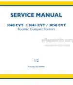 Photo 4 - New Holland 3040CVT 3045CVT 3050CVT Boomer Service Manual Compact Tractor 84126849A