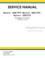 Photo 4 - New Holland 3040 CVT 3045 CVT 3050 CVT Boomer Service Manual Tractor 48080061