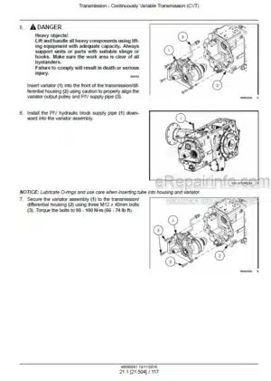 Photo 8 - New Holland BB9090 Service Manual Large Rectangular Baler 87749049B