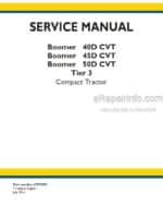Photo 4 - New Holland 40D CVT 45D CVT 50D CVT Boomer Tier 3 Service Manual Compact Tractor 47975091