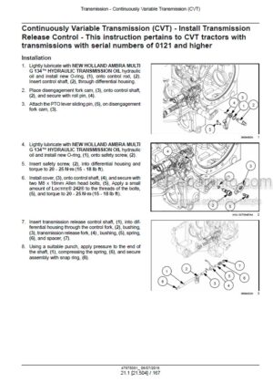 Photo 12 - New Holland 40D CVT 45D CVT 50D CVT Boomer Tier 3 Service Manual Compact Tractor 47975091