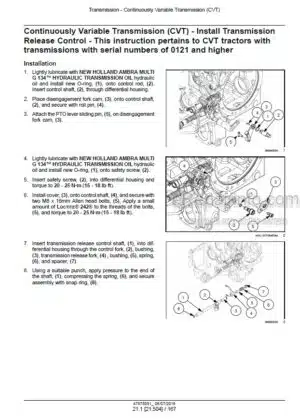 Photo 11 - New Holland 40D CVT 45D CVT 50D CVT Boomer Tier 3 Service Manual Compact Tractor 47975091