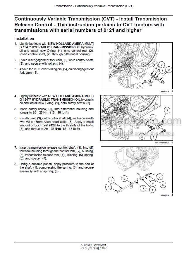 Photo 1 - New Holland 40D CVT 45D CVT 50D CVT Boomer Tier 3 Service Manual Compact Tractor 47975091