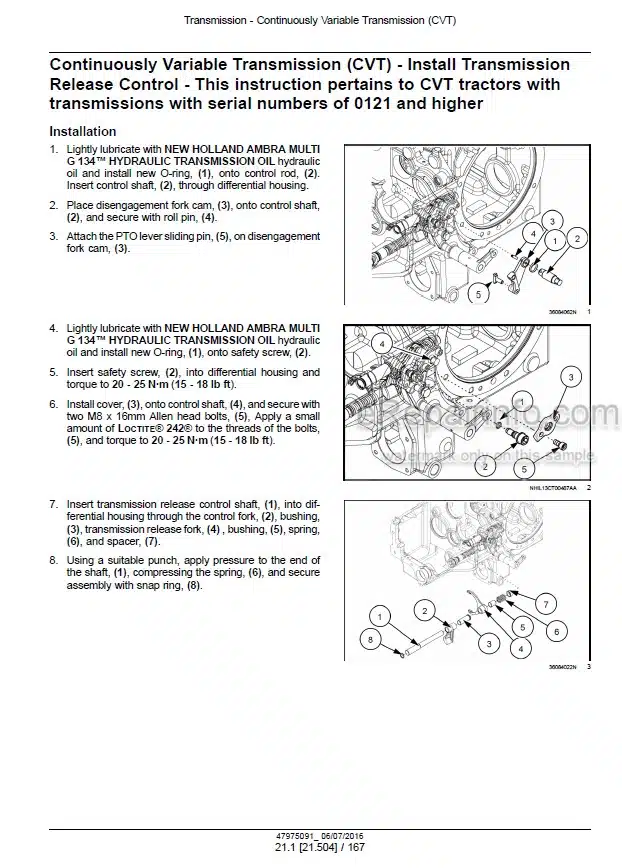 Photo 1 - New Holland 40D CVT 45D CVT 50D CVT Boomer Tier 3 Service Manual Compact Tractor 47975091