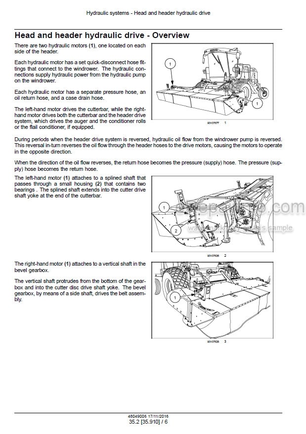 Photo 1 - New Holland 416 419 416 Durabine Speciality Service Manual Disc Header 48049006