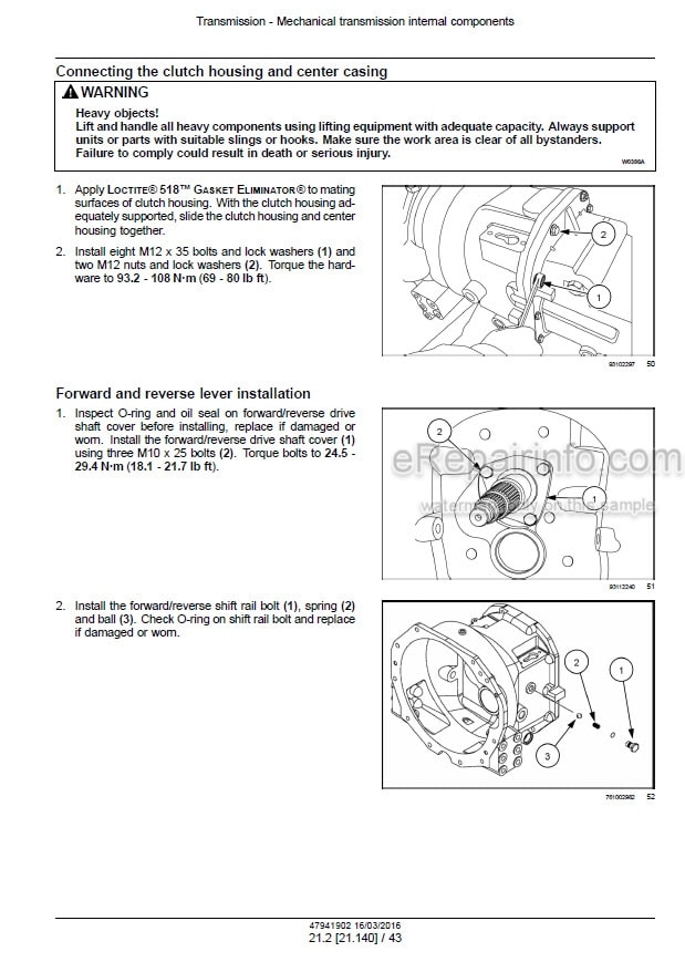 Photo 1 - New Holland 41 47 Boomer Tier 4B Final Service Manual Compact Tractor 47941902