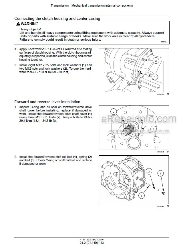 Photo 1 - New Holland 41 47 Boomer Tier 4B Final Service Manual Compact Tractor 47941902
